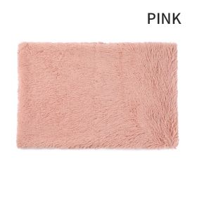 Dog Bed And Extra Matching Cover Sheet Dog Crate Pad Ultra Soft Dog Bed Mat Washable Pet Kennel Bed With Non-Slip Bottom Fluffy Plush Sleeping Mat For (Color: Pink, size: L)