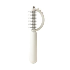 Pet Dematting Tool Double Sided Undercoat Rake Dematting Comb Dematting Comb For Dogs (Color: White)