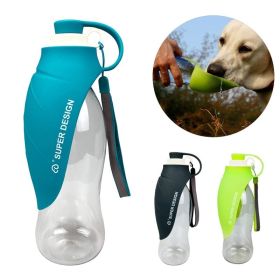 20 OZ Pet Water Bottle Leaf Design (Color: Black)