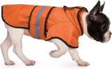 Reflective Dog Raincoat Hooded Slicker Poncho for Small to X-Large Dogs and Puppies; Waterproof Dog Clothing